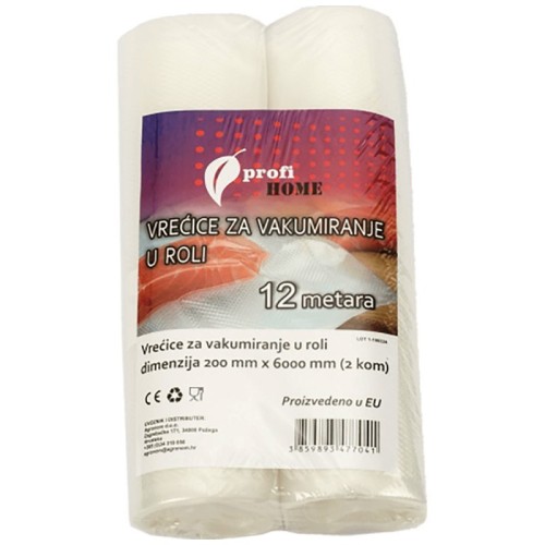 profi HOME Vrećice/Folije za vakumiranje u roli, 200 x 6000 mm, 2 kom - 453606