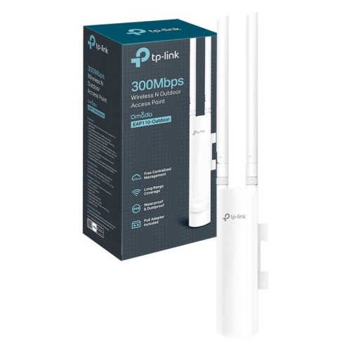 TP-LINK Wireless N Access Point, 300Mbps, 2.4GHz, IP65 - EAP110-Outdoor