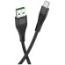 hoco. USB kabl za smartphone, USB type C, 1.2 met., 5 A, crna - U53 5A Flash