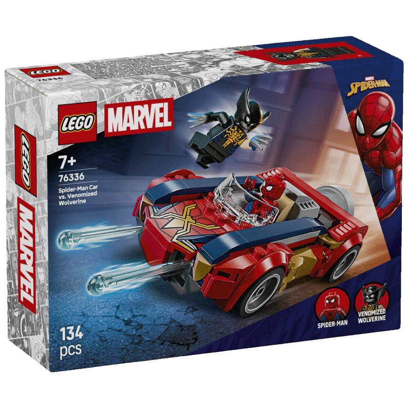 Lego Spider-Man car vs. Venomized Wolverine,Super Heroes Marvel - Spider-Man vs. Venomized Wolverine