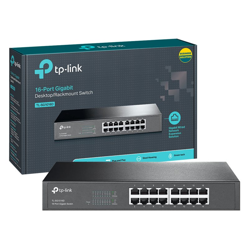 TP-LINK 16-Portni switch, 16x10/100/1000 Mbps - TL-SG1016D
