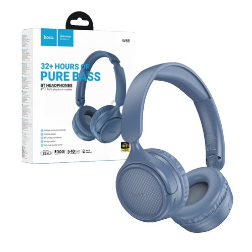 hoco. Slušalice bežične, Bluetooth / AUX - W66 Blue