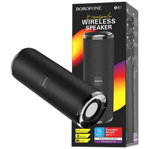 Borofone Zvučnik bežični, Bluetooth, 1200 mAh, 3 h, crna - BR1 Beyond Black