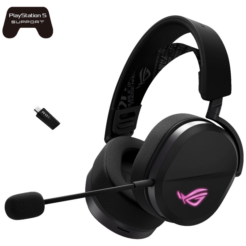 Asus Bežične gaming slušalice, RGB, Bluetooth i USB-C - ROG Pelta