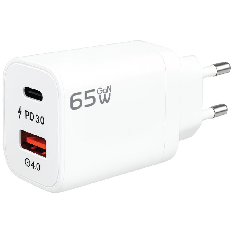 REDLINE Punjač kućni, 1 x USB-A, 1 x USB-C, 65W, GaN - GL-65W-AC