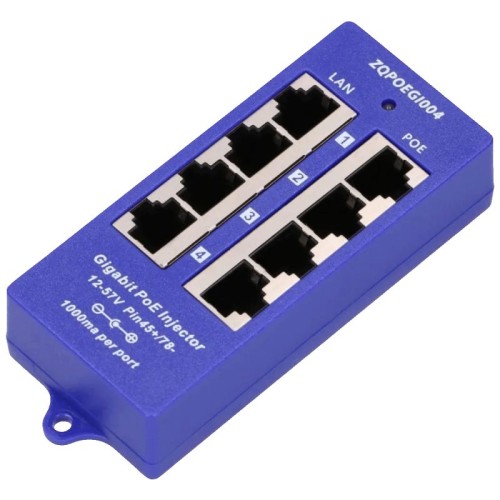 Extralink PoE iInjector sa 4 1000Mb/s RJ45 porta, pasivni - 4 Port Gigabit PoE Injector