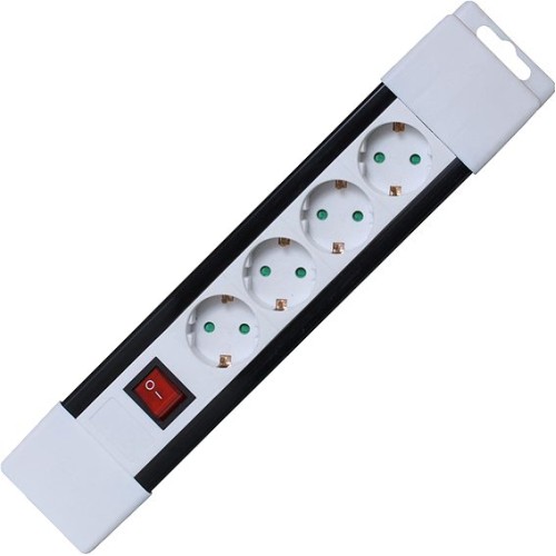 home Produžni kabl, 4 utičnica, prekidač, 1,0mm², 2 met, bijeli - PNV 04K/WH