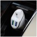 hoco. Auto punjač sa bežičnom slušalicom, QC,2 x USB, 3.1 A,bijela - E47 Traveller White