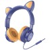 hoco. Slušalice sa mikrofonom, mačje uši, plava - W36 Cat ear, midnight blue