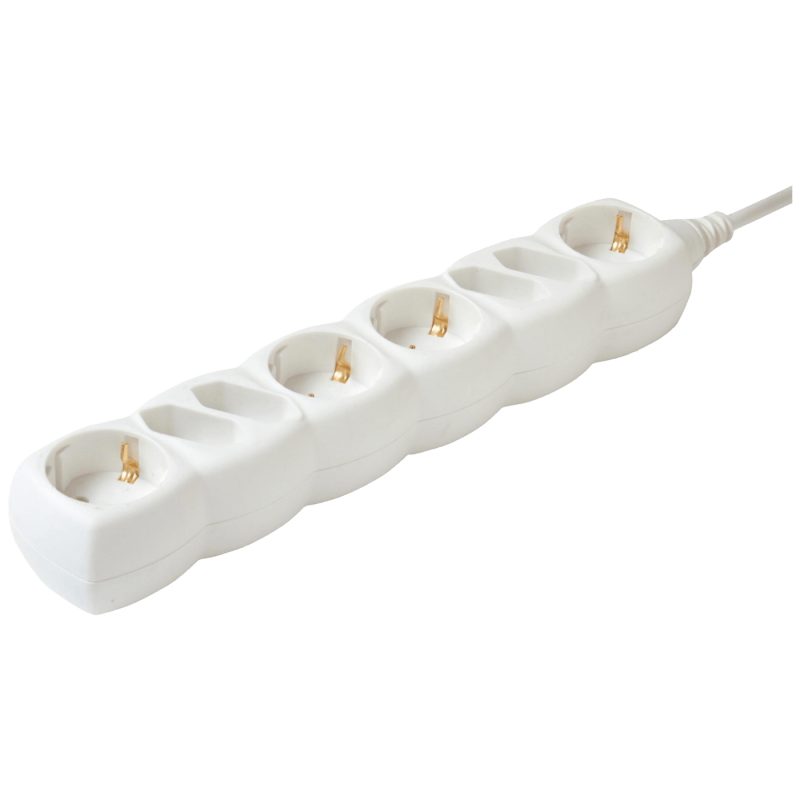 home Produžni kabl, 4 shuko+4 euro utičnice, 1.5mm²,3 met, bijeli - NV 18-3/WH/1,5
