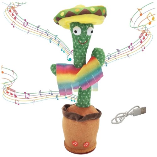Extralink Igračka kaktus sa sombrerom koji pleše i ponavlja riječi - Dancing Cactus Toy w Sombrero
