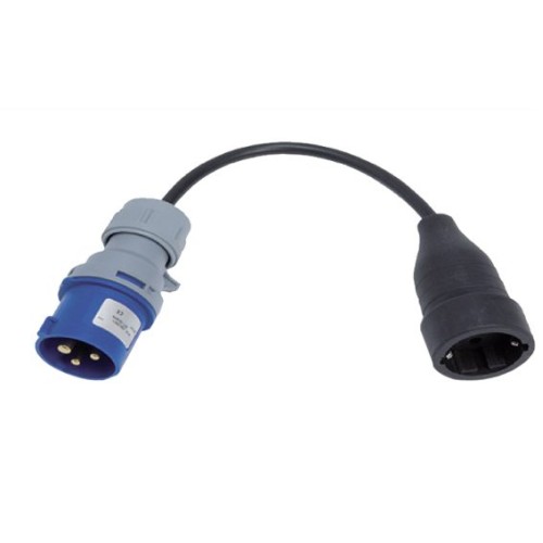 Famatel Adapter, industrijski utikač / schuko utičnica, IP40, 25cm - 13000