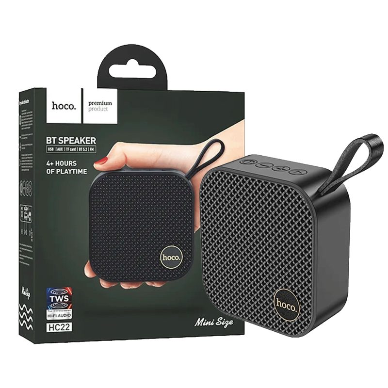 hoco. Zvučnik bežični, Bluetooth, 1200 mAh, 5W - HC22, Crni