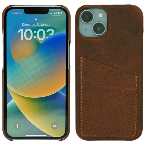 Wachikopa Maska za iPhone 12 / 12 Pro, držač za kartice, koža - Full Leather Case iPhone 12/12 Pro