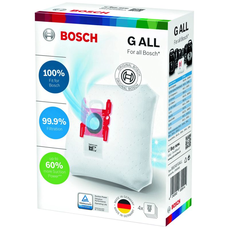 Bosch Vrećice za Bosch usisavače PowerProtect Type G ALL, 4 kom. - BBZ41FGALL