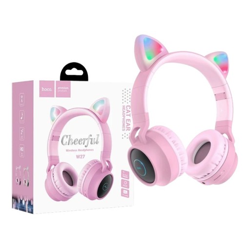 hoco. Slušalice bežične, Bluetooth - W27 Cat Ear Pink