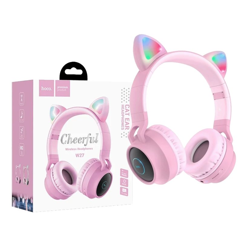 hoco. Slušalice bežične, Bluetooth - W27 Cat Ear Pink