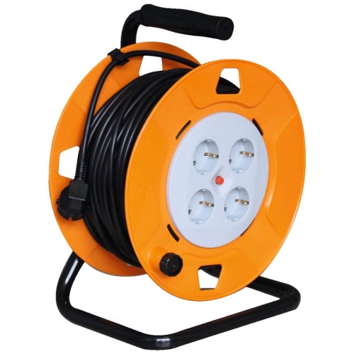 home Motalica za kabl, 25 met., H05VV-F, 3G1.5 mm², IP20 - HJR 4-25/1,5