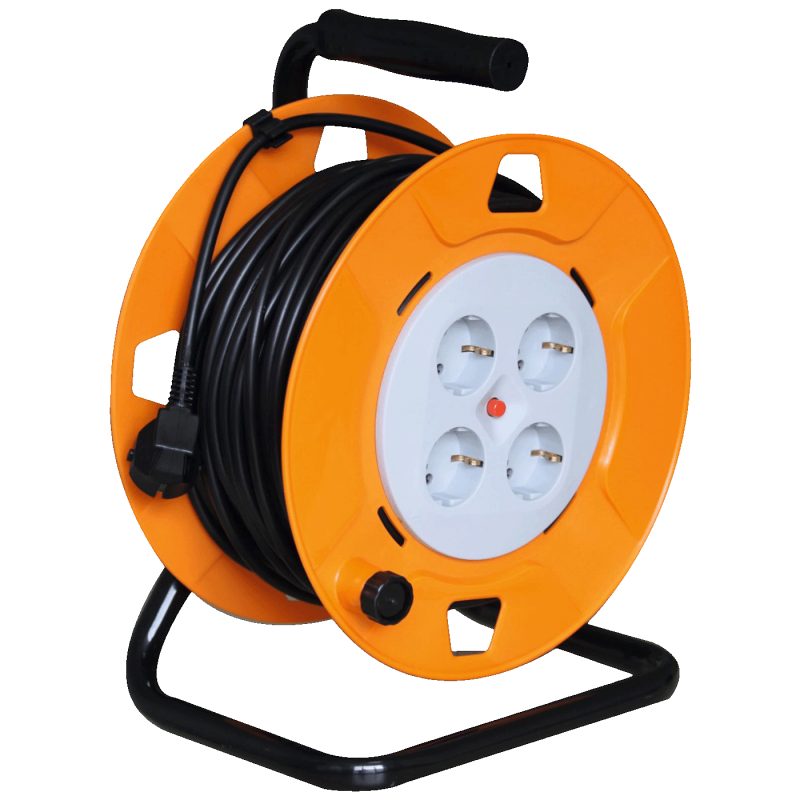 home Motalica za kabl, 25 met., H05VV-F, 3G1.5 mm², IP20 - HJR 4-25/1,5