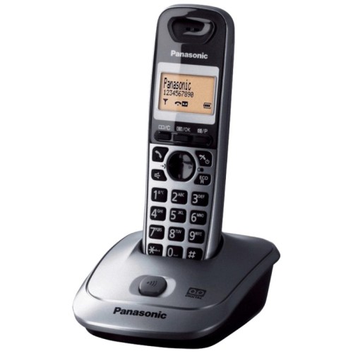 Panasonic Telefon bežični, DECT/GAP, 1.4" display 1.4, metalik siva - KX-TG2511FXM
