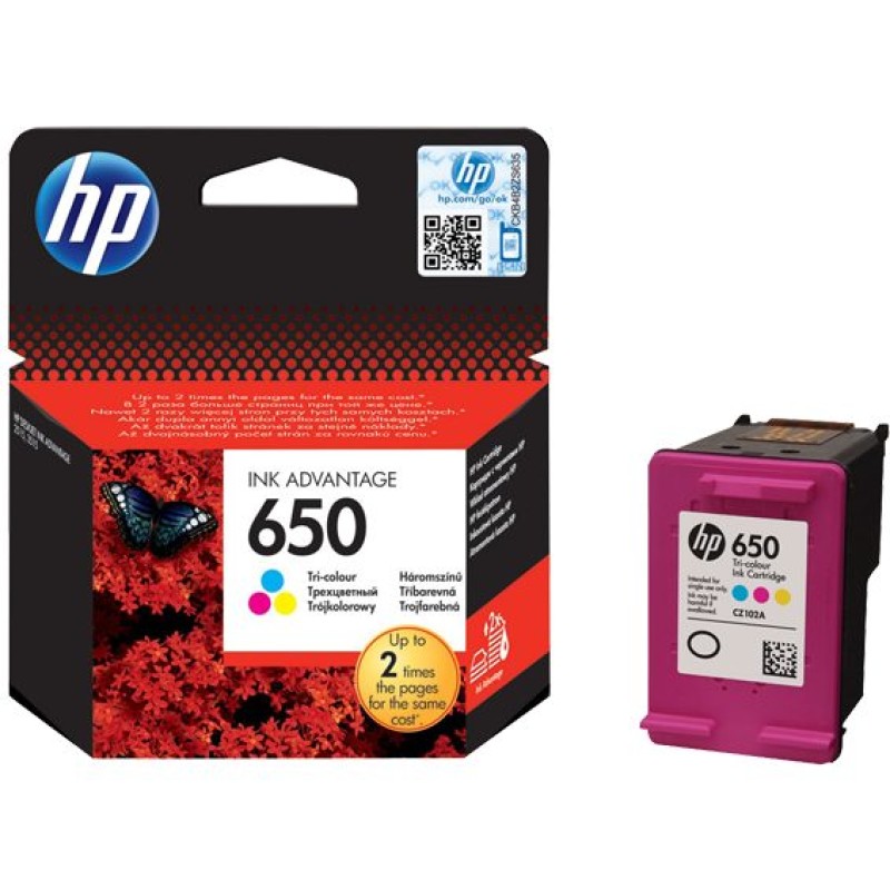 HP Tinta 650 (CZ102AE) ,boja,tri boje,6,5ml , 200str
