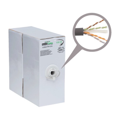 Connect XL Mrežni FTP kabl, CAT6, CCA, 100 met. - Cat6e FTP CCA (dark gray)
