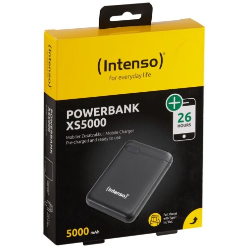 Intenso Prijenosni punjač za mobitele i tablete 5000mAh - POWERBANK XS5000 Black