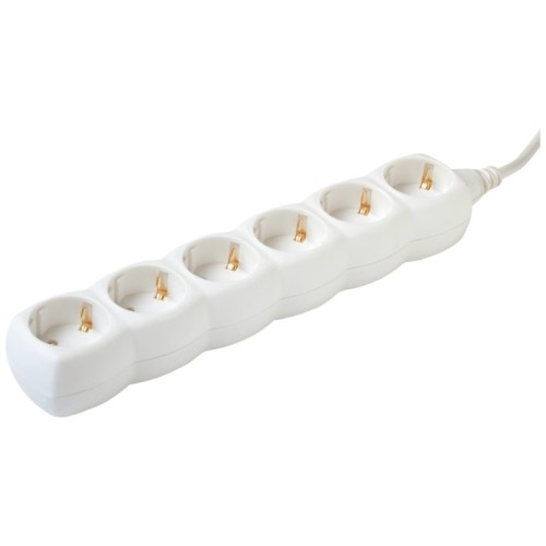 home Produžni kabl, 6 utičnice, 1.5mm², 5 met, bijeli - NV 6-5/WH/1,5