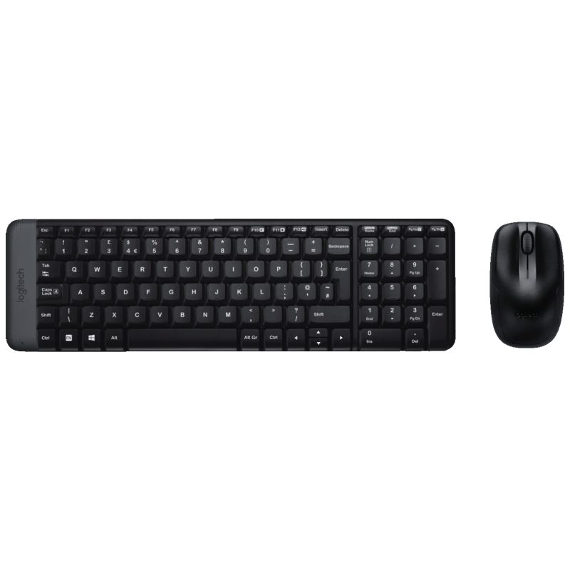 Logitech Tastatura + miš, bežični set, 2.4 GHz - MK220 Black