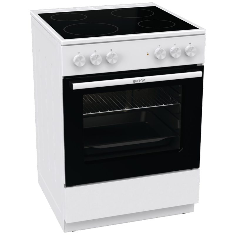 Gorenje Štednjak, 4 staklokeramička ploča, 8400W, pećnica 65 lit, A - GEC6A11WG