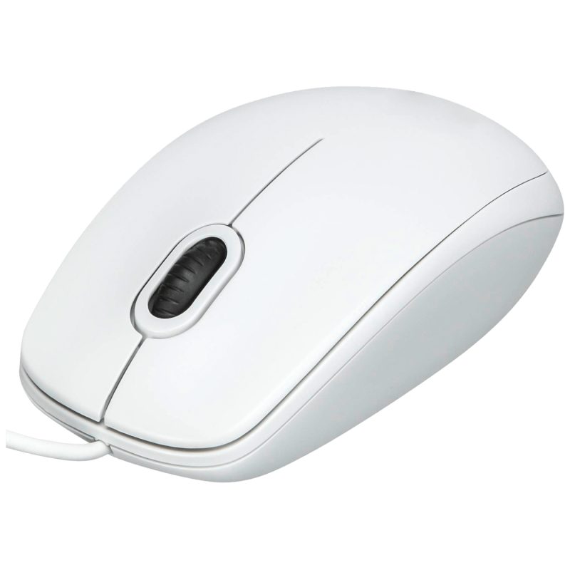 Logitech Miš optički, 800 dpi, 3 tipke, USB - B100 White
