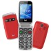 MeanIT Telefon mobilni, 2.8" ekran, Dual SIM, SOS tipka - SENIOR FLIP MAX Red