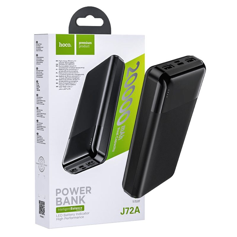 hoco. Punjač prijenosni za mobitele, 20000 mAh, 2A / 2A - J72A Easy travel
