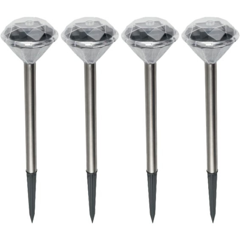 home Solarna vrtna LED lampa, metalna, set 4 komada, 200 mAh - MX 802/4