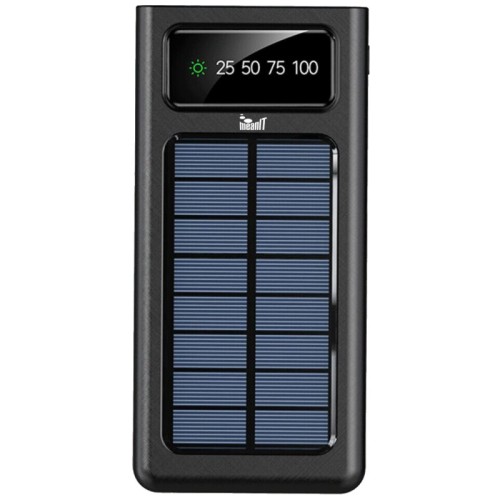 MeanIT Punjač prijenosni za mobitele + svjetiljka,solarni, 10000mAh - P1
