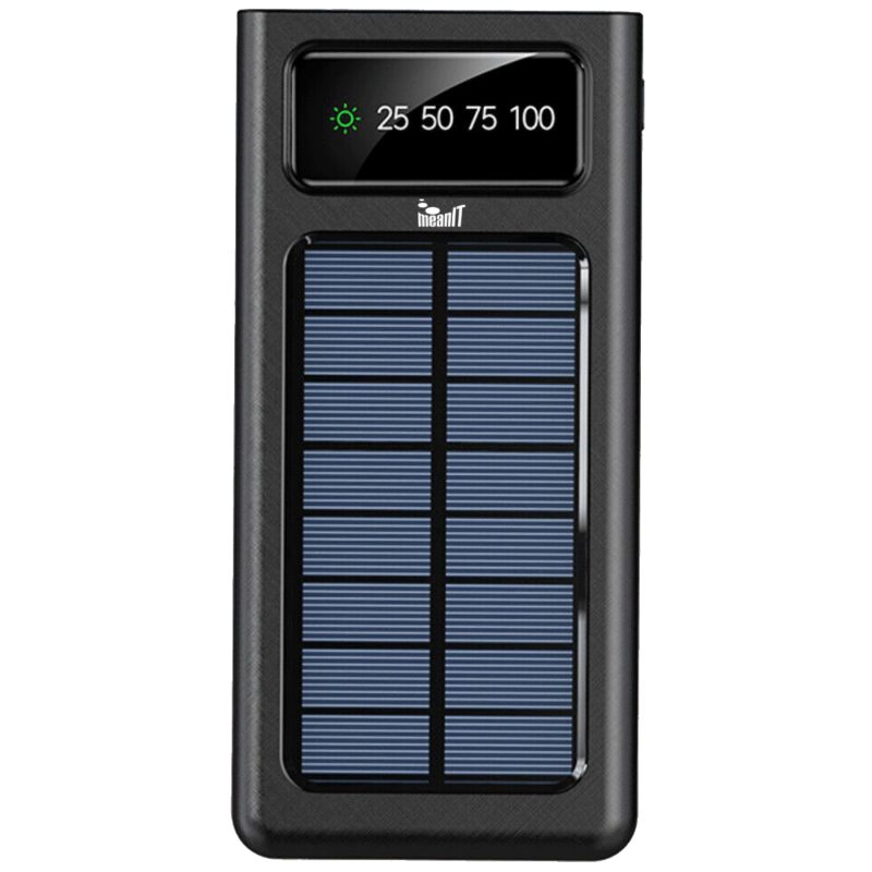 MeanIT Punjač prijenosni za mobitele + svjetiljka,solarni, 10000mAh - P1