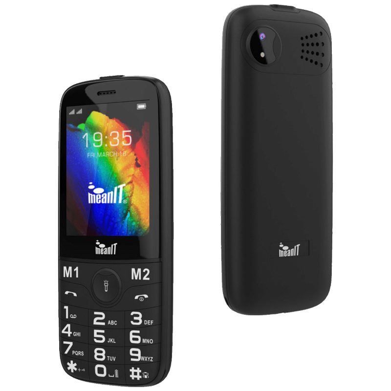 MeanIT Telefon mobilni, 2.8" ekran, Dual SIM, Led svjetiljka - SENIOR 20, Crni