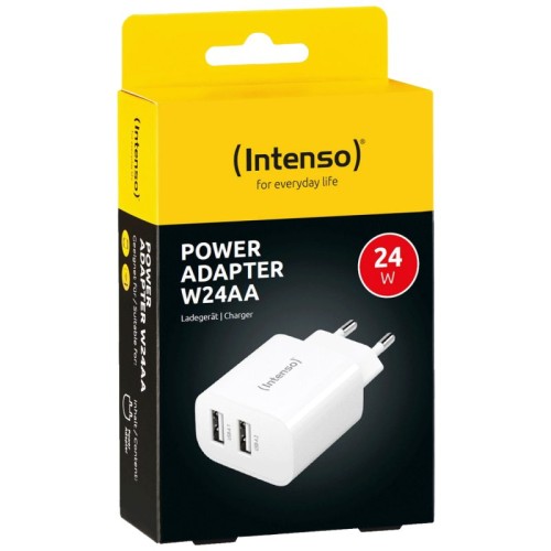 Intenso Punjač kučni, 2 x USB-A, 2.4A, 24W - Power Adapter W24AA