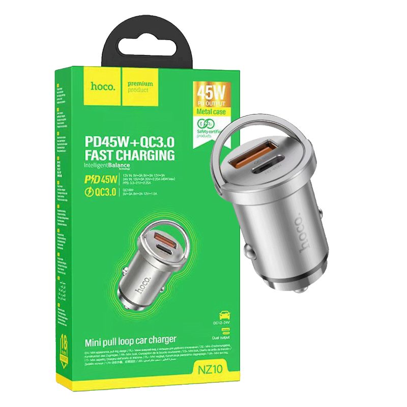 hoco. Auto punjač, brzi, PD45W+QC3.0 - NZ10 Handy