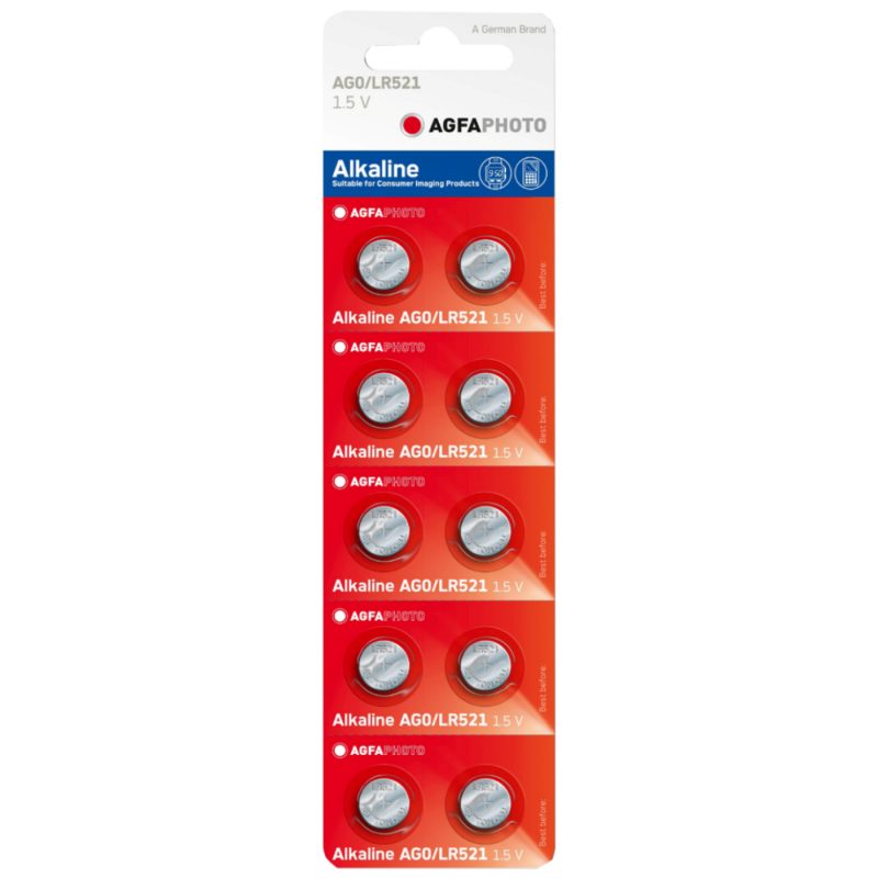 AgfaPhoto Baterija alkalna AG0, 1,5V dugmasta, blister pak.10 kom. - AF AG0