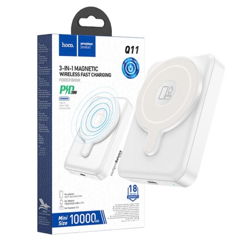 hoco. Punjač prijenosni, bežični, magnetic, 10000mAh, PD20W - Q11 Expressar