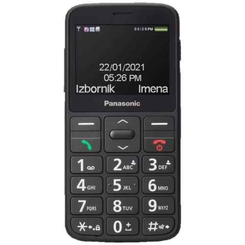 Panasonic Telefon mobilni, 2.3" TFT ekran, LED svjetiljka, USB-C - KX-TU160EXB