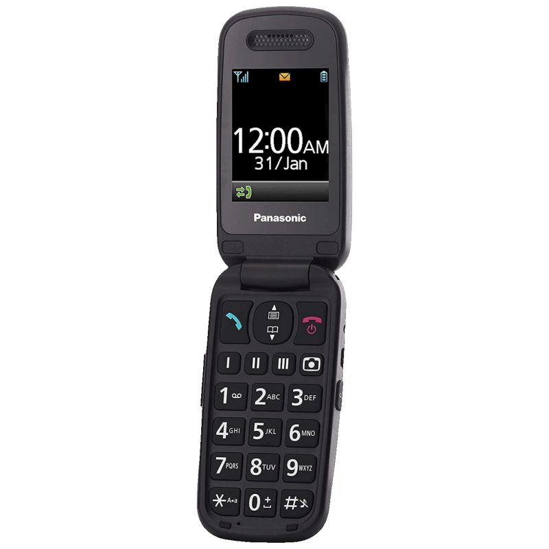 Panasonic Telefon mobilni, 2.4" TFT ekran, LED svjetiljka, USB-C - KX-TU446EXB