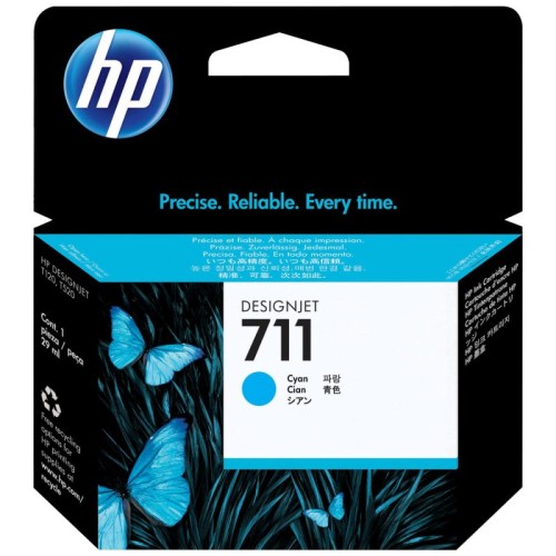 HP Tinta 711 ( CZ130A), 29 ml, cyan