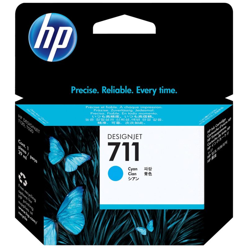 HP Tinta 711 ( CZ130A), 29 ml, cyan