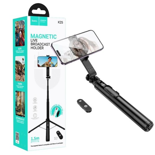 hoco. Selfie stick s bežičnim daljinskim upravljačem i stativom - K25