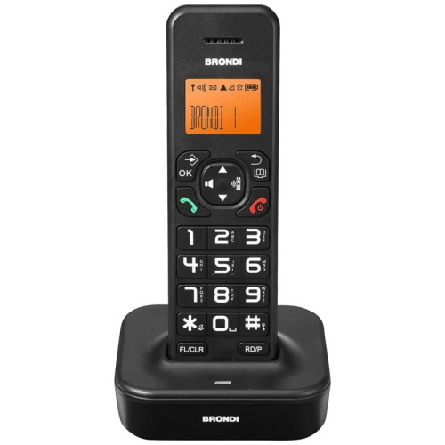 Brondi Telefon bežični, LED display, crni - Bravo Star, Black