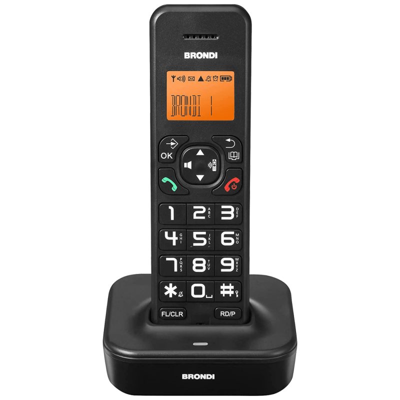 Brondi Telefon bežični, LED display, crni - Bravo Star, Black