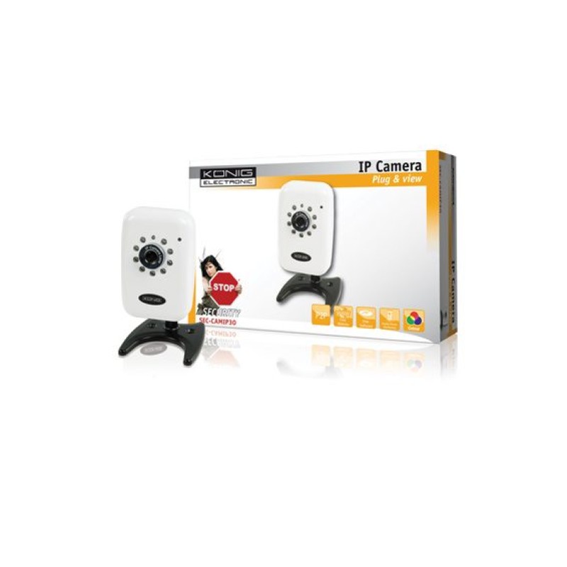 Konig Kamera IP, 1/4" VGA, 640x480/320x240, 30fps, unutrašnja - SEC-CAMIP30