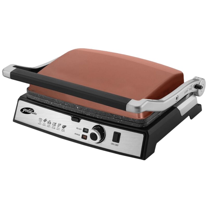 Goldmaster Grill kontaktni, granitni premaz, otvaranja za 180°, 2000W - GM-7450G Tostmix - Gold